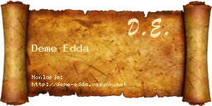 Deme Edda névjegykártya
